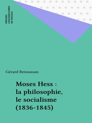 cover image of Moses Hess